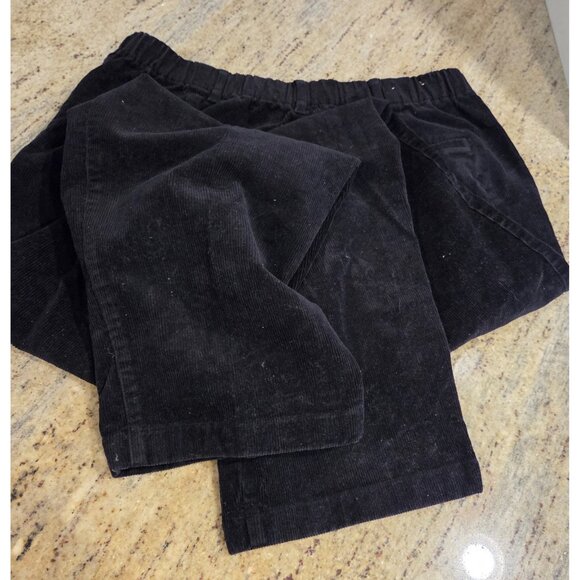 LL Bean Corduroy Pants Womens 16 Black 32x29 Original Fit Elastic Waist - Picture 13 of 14